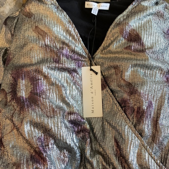 MAISON D’AMELIE PARIS | Shimmery Long Sleeve Blouse Sz XS - Picture 6 of 9